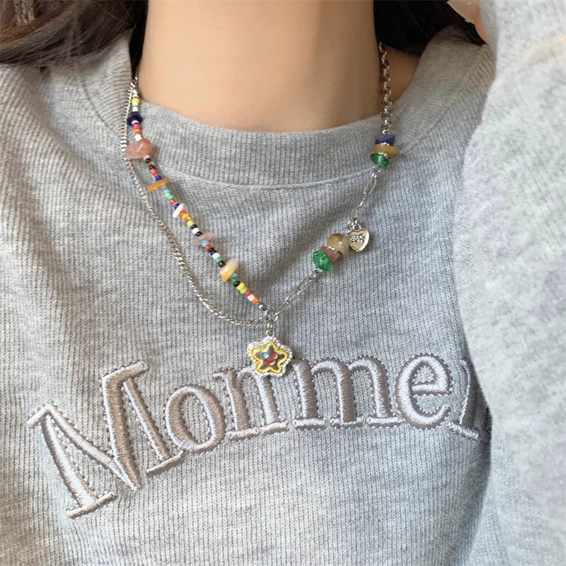 Women's Flower For Light Luxury Minority Design Vintage Sweater Chain Everyday Necklace
