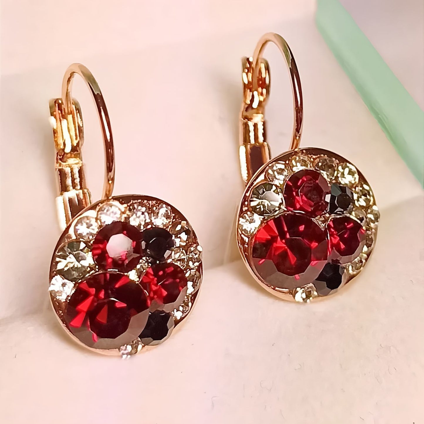 Cute Mickey Rose Gold Crystal Trendy Temperament Personality Super Earrings
