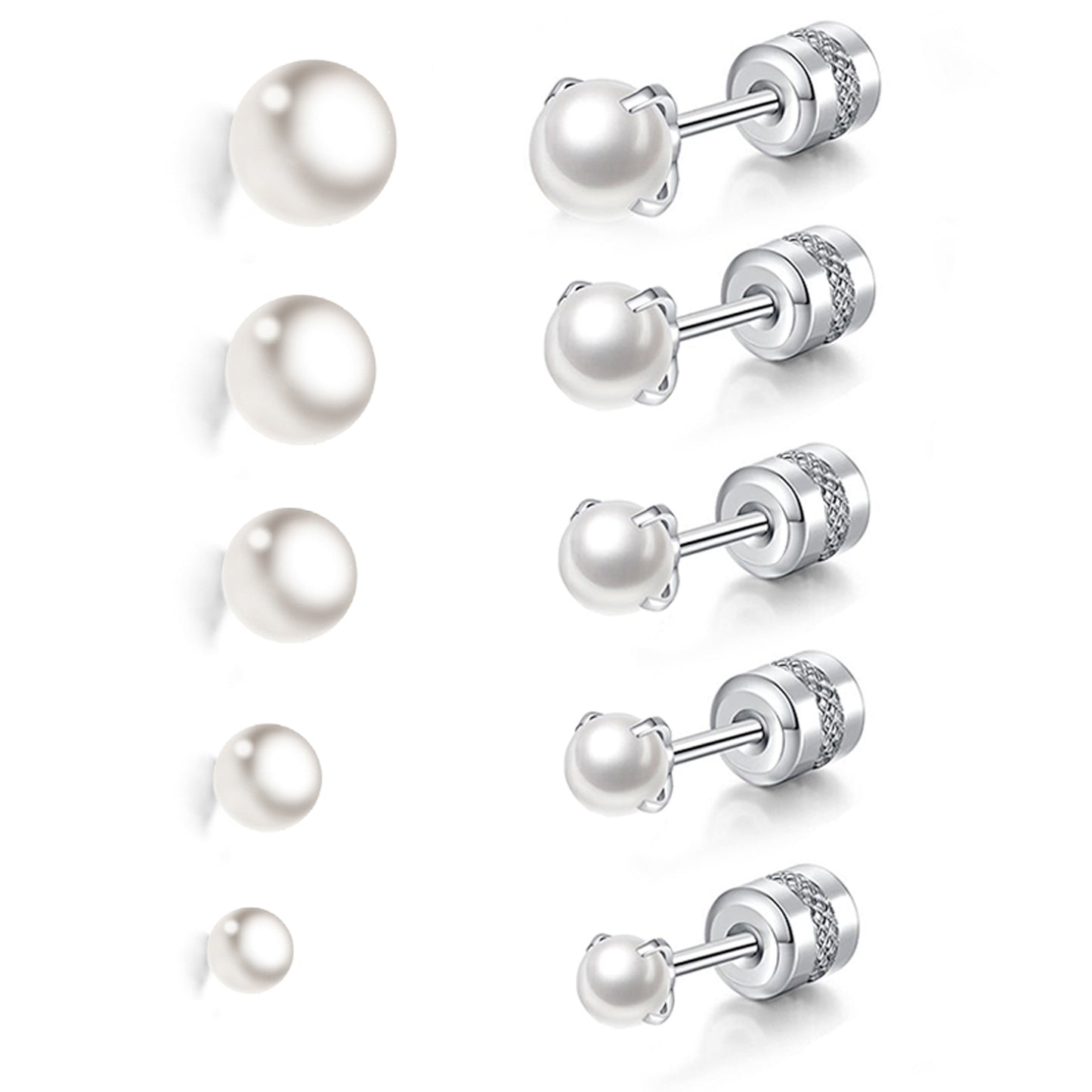 Fashion Stainless Steel Zircon Mini Small Stud Earrings