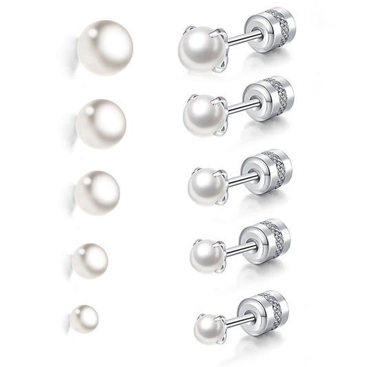 Fashion Stainless Steel Zircon Mini Small Stud Earrings