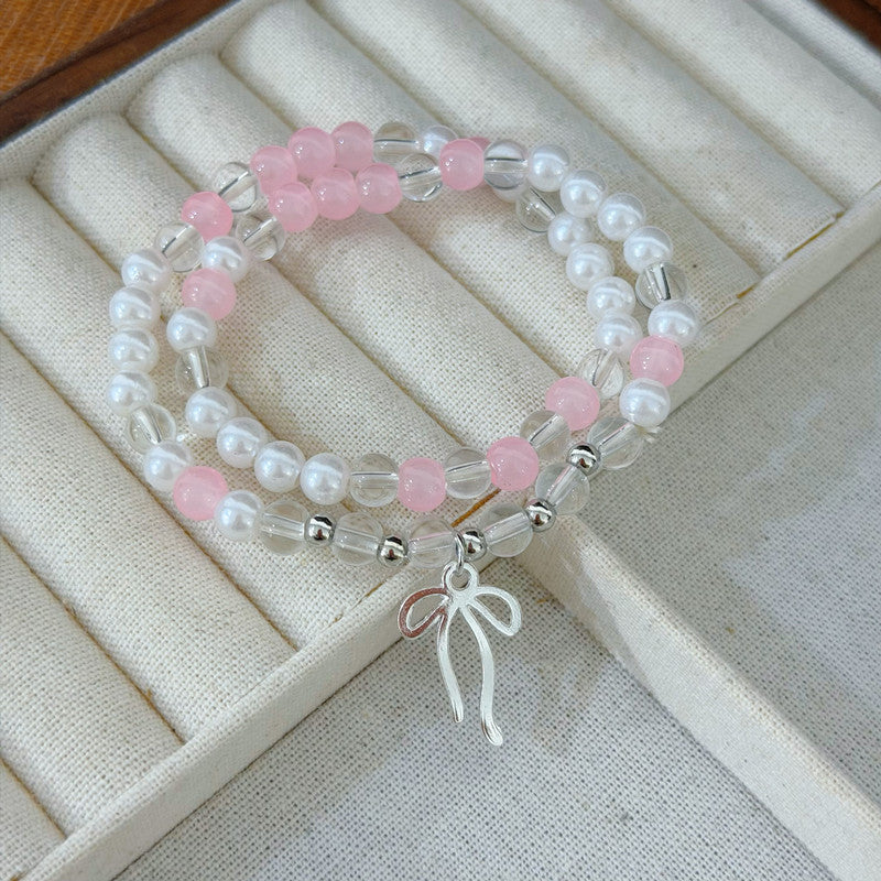 Double Layer Twin Chinese Style Safe National Circle Niche String Bracelet