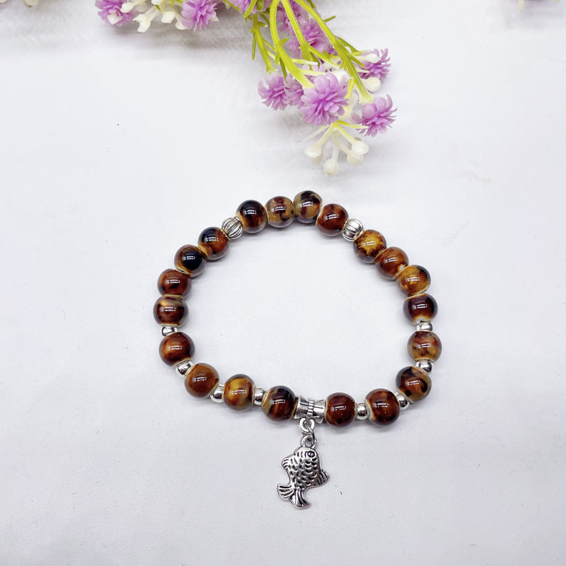 Women's & Men's Boutique Ceramic Beaded Weave Trendy Summer Retro National Trend Ethnic Bracelets