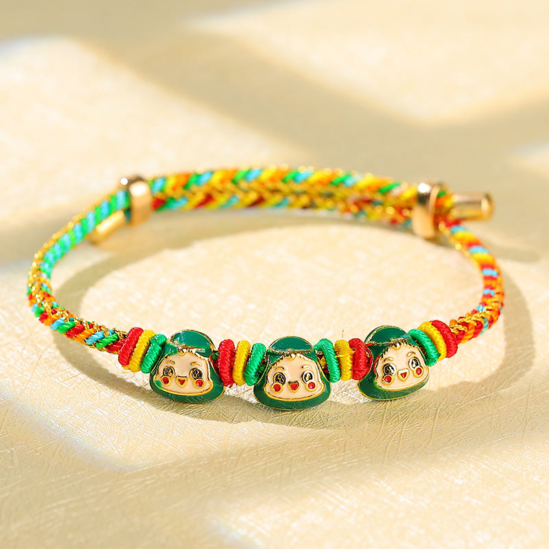 Children's Dragon Boat Festival Colorful Rope Carrying Strap Hand-woven Tiger Sachet Bracelets