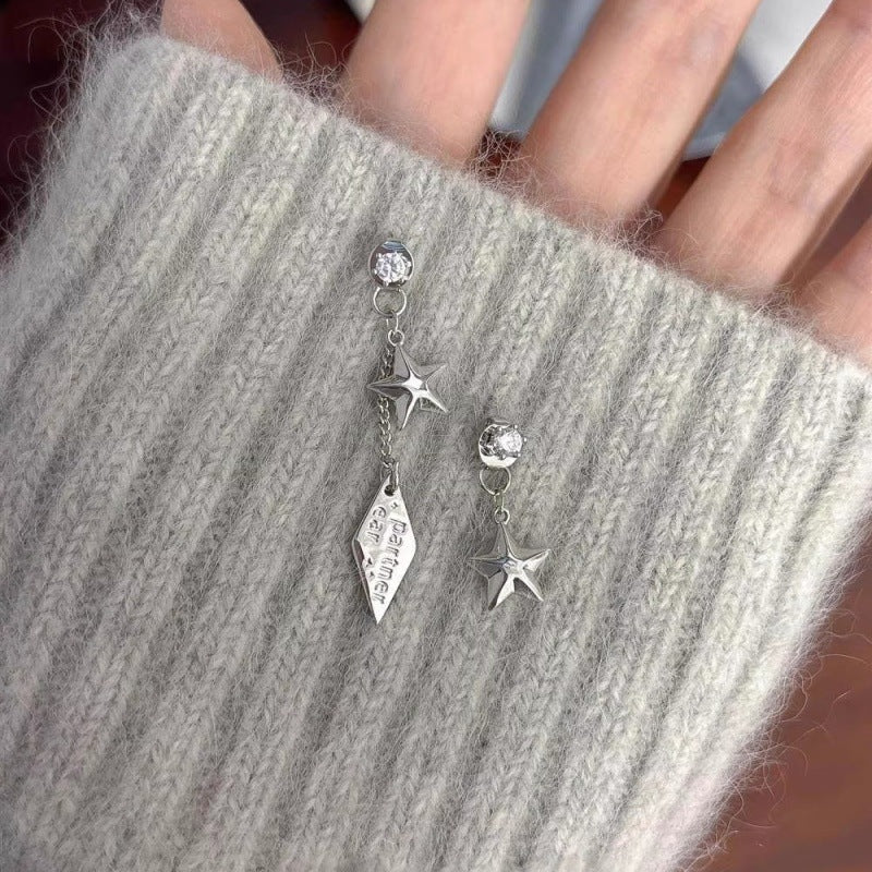 Women's Feeling Asymmetric Tassel Exquisite Unique Temperament Rings