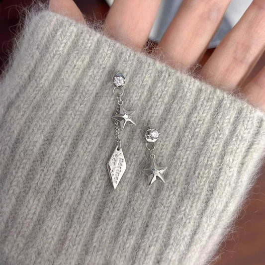 Women's Feeling Asymmetric Tassel Exquisite Unique Temperament Rings