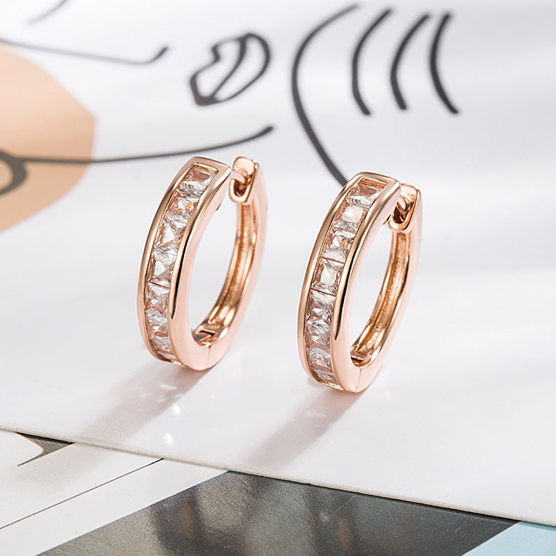 Women's Fairy Zircon Circle Clip Simple Beautiful Niche Ear Buckle