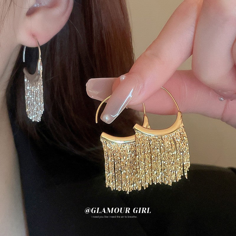 Tassel Cold Style Copper Simple Grace Earrings