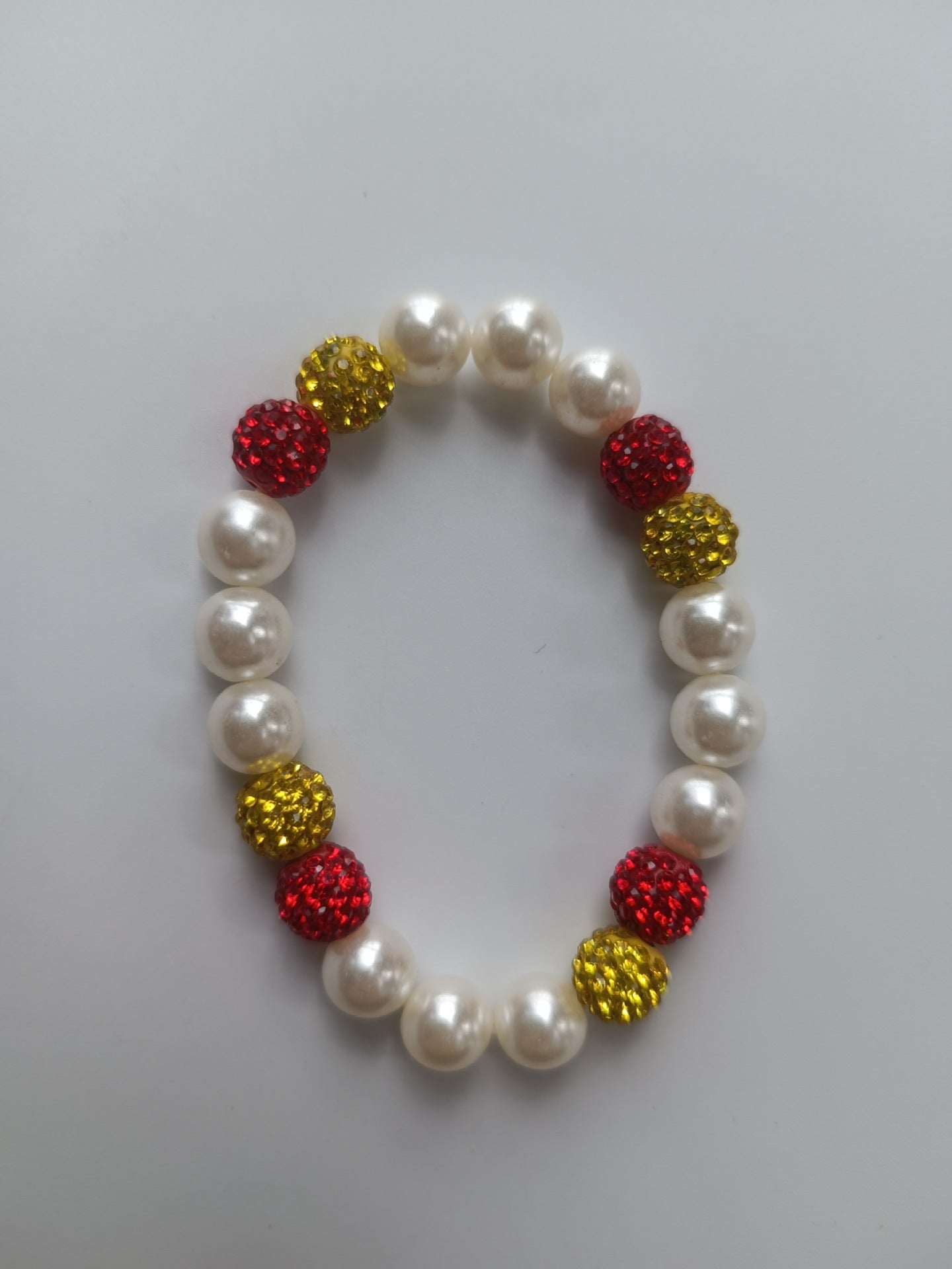 Polymer Clay Rhinestone Ball Filament Hip Bracelet