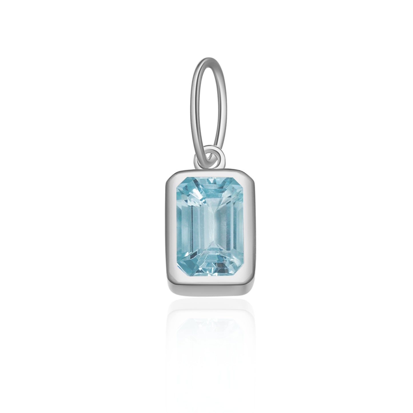Women's Birthstone Sterling Sier Parts Square Zircon Pendants