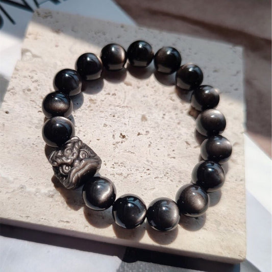 Natural Sier Crafts Chinese Style Elegant Couple Gift Hand Bracelet