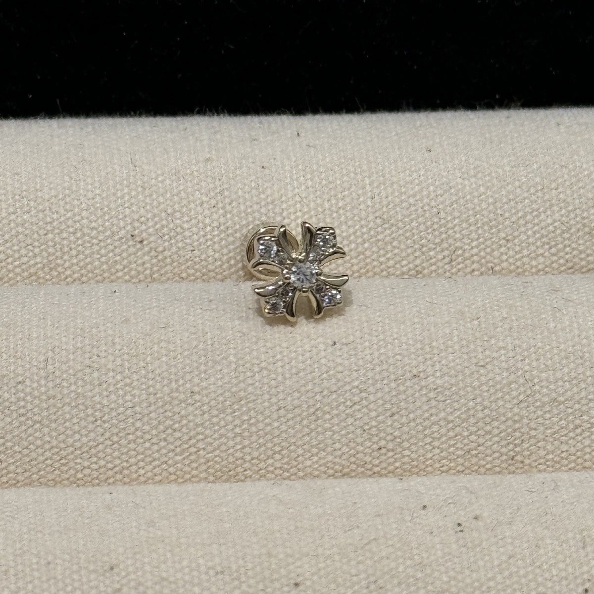 Women's Light Coffee Gold Collection Series Minimalist Zircon Ear Earrings