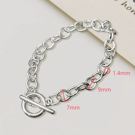 Women's Fashion Metal Plating Personality Buckle High Sense Bracelet