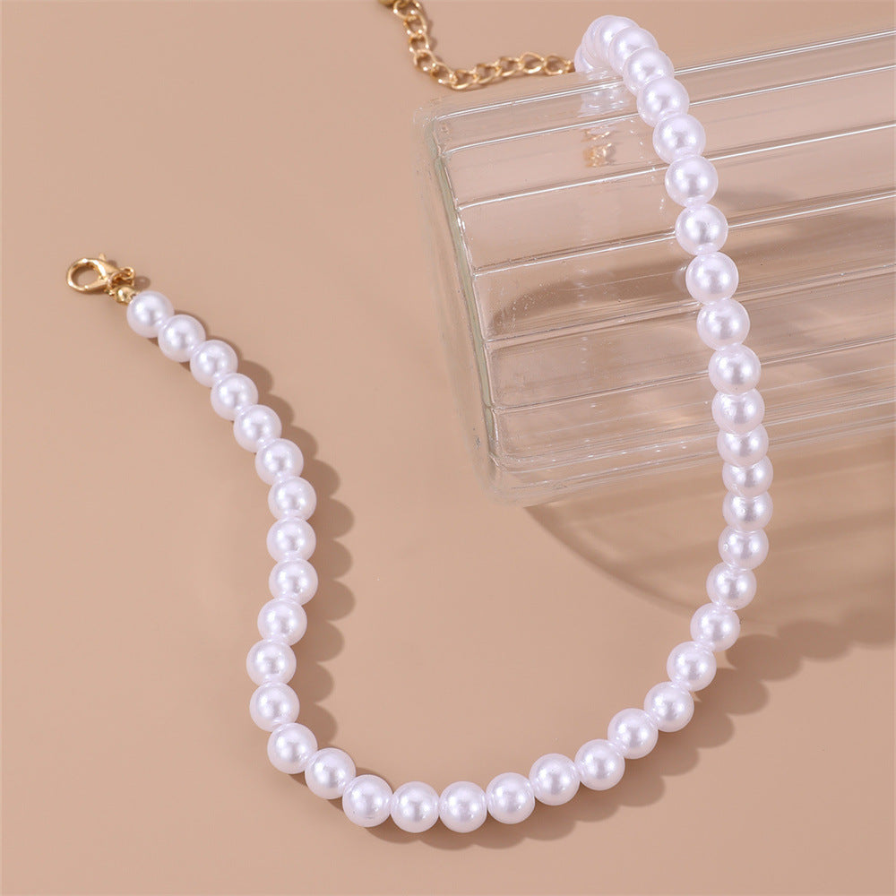 Fashion Elegant Perfect Circle Imitation Pearl Necklaces