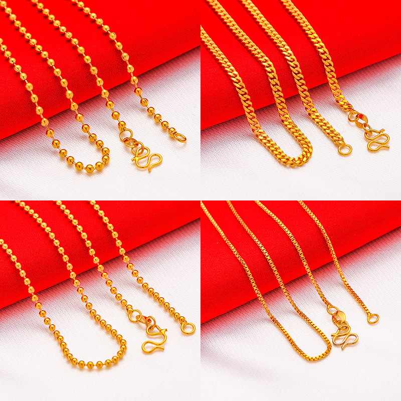 Women's Alluvial Gold Imitation Real Fake Stall Live Broadcast Clavicle Necklaces