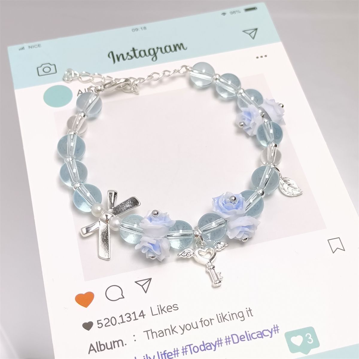 Rose Flower Exquisite Mori Light Luxury Bracelet