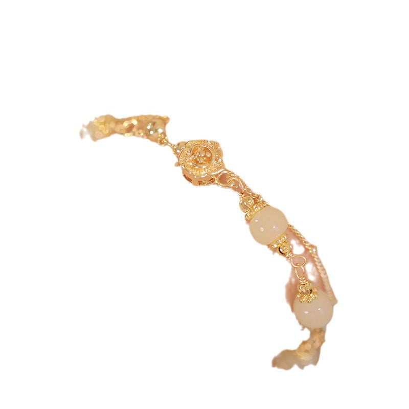 Female Chinese Double Layer Twin Light Luxury High Sense Bracelets