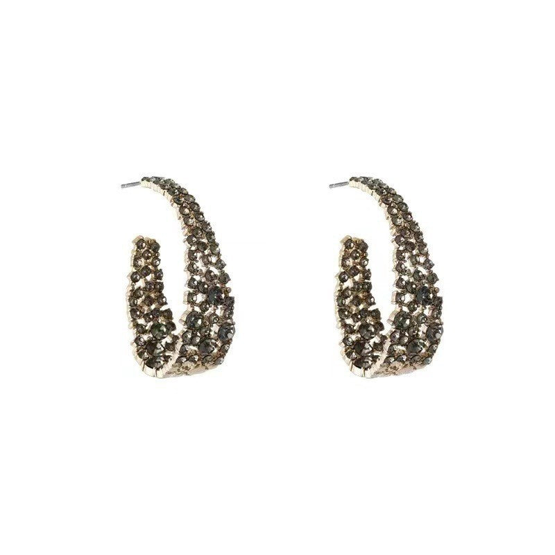 Sense Suitable For Round Face Temperament Exaggerated Retro Earrings