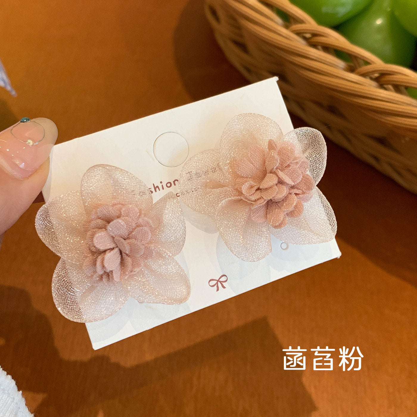 Women's Fabric Flower High-grade Sweet Elegance Vacation Rings