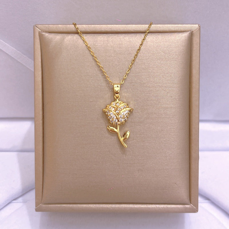Women's Titanium Steel For Light Luxury Minority Design Necklace