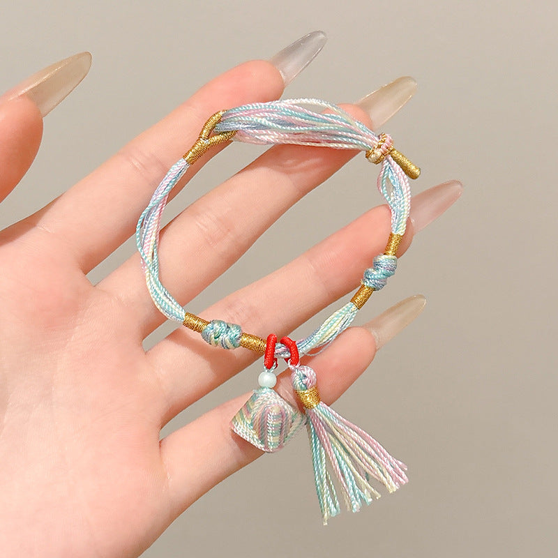 Small Gift Tassel Adjustable Red Rope Dragon Boat Festival Bracelet