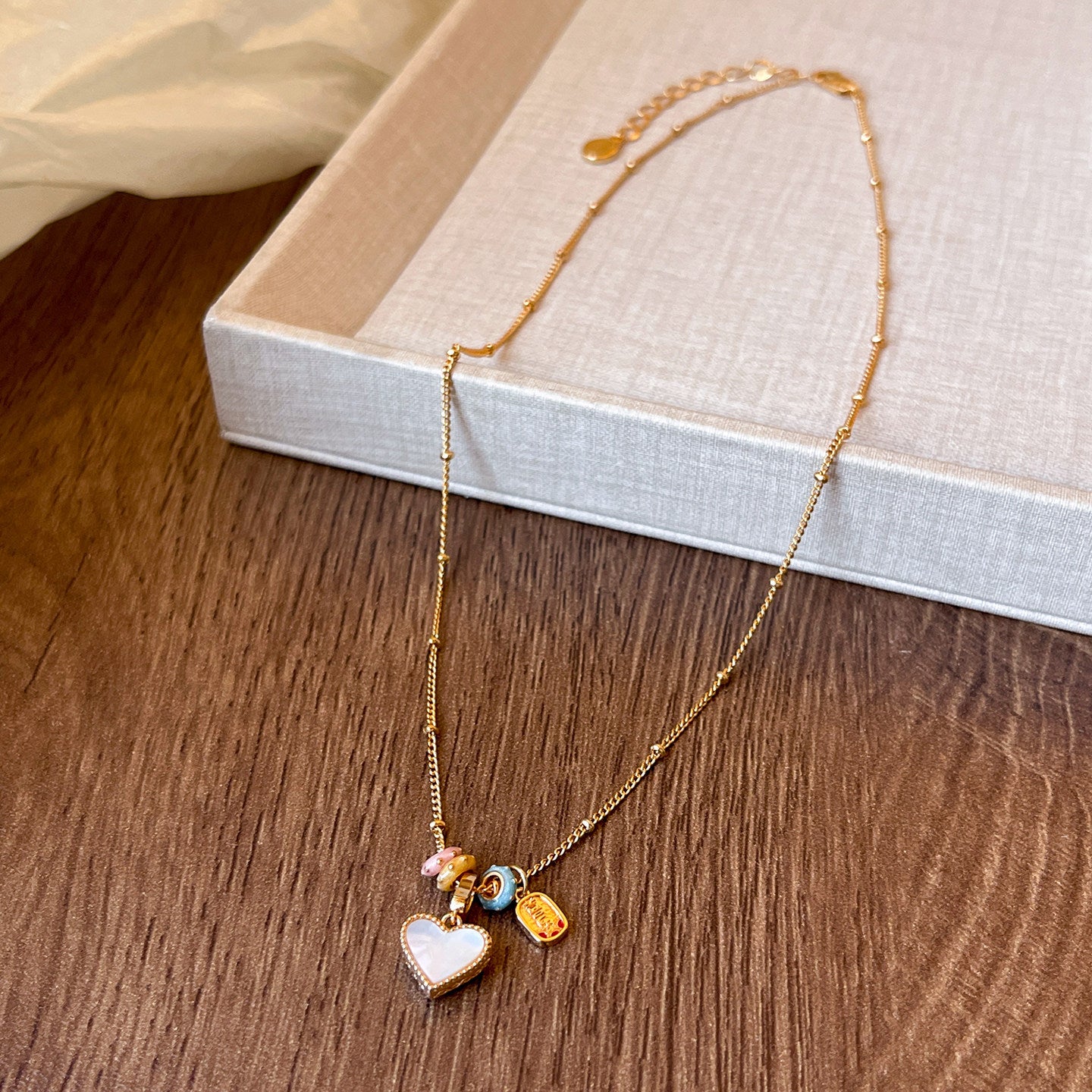 Women's Double-sided Oil Dripping Heart Affordable Luxury Fashion Elegant Graceful Necklaces