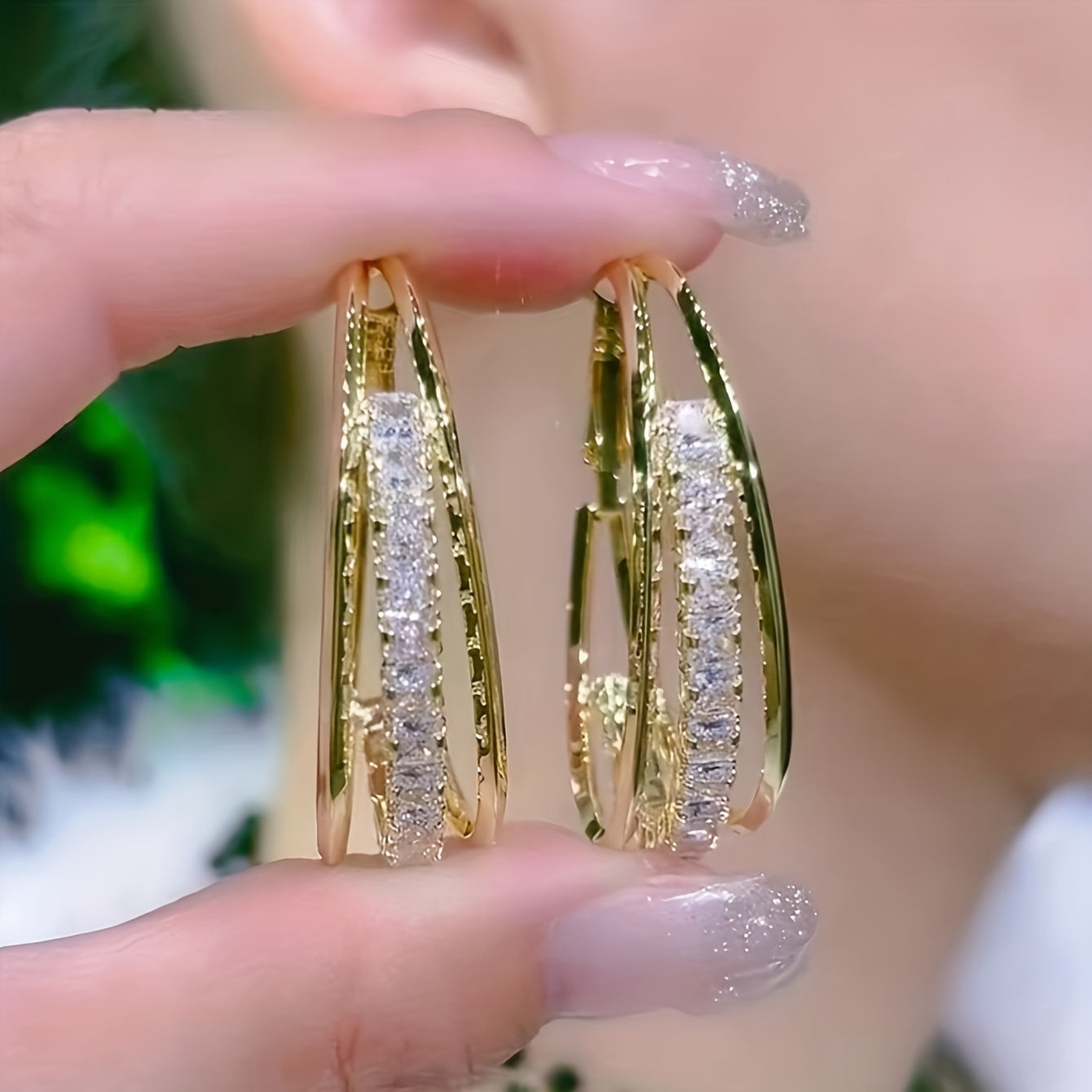 Women's Minority Advanced Design Sense Exquisite Shiny Mesh Earrings