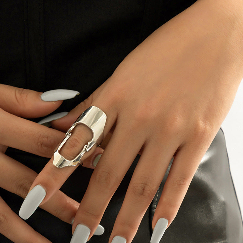 Women's Cool Alloy Flexible Knuckle Hollow Geometry Retro Bracelets