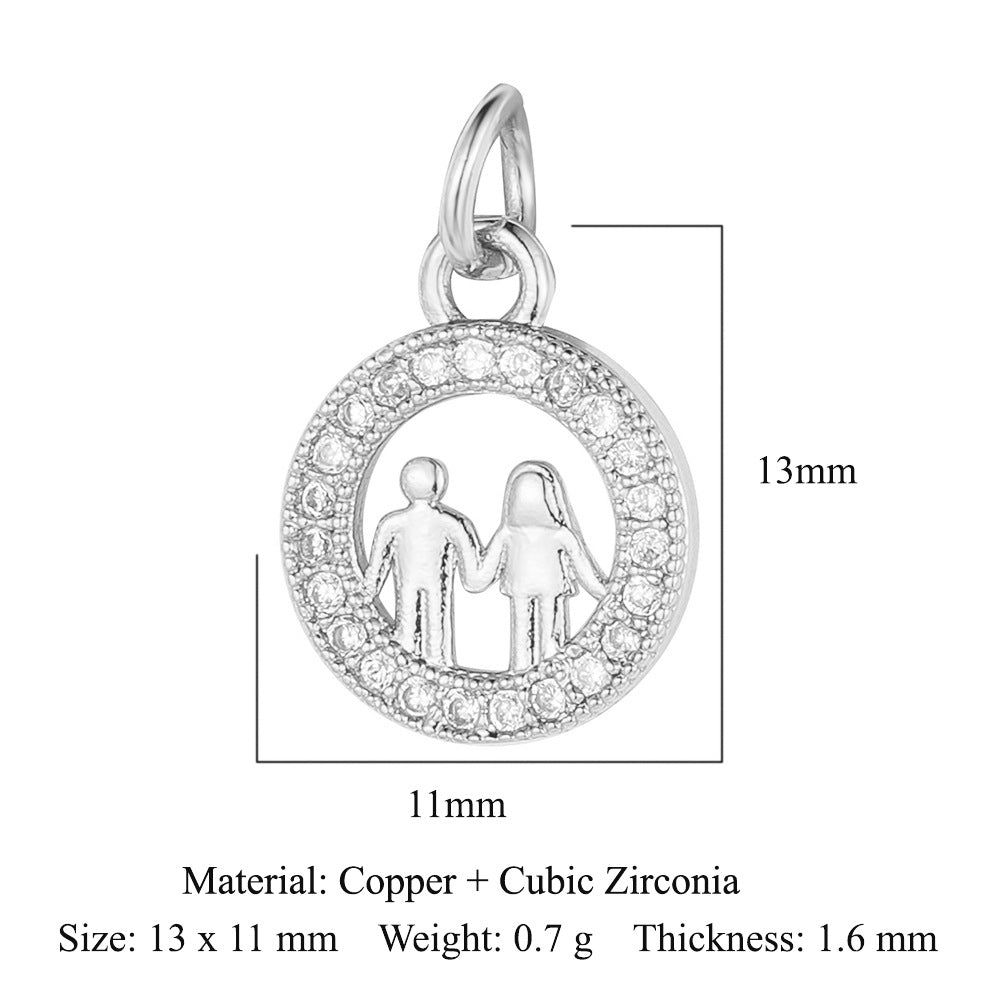 Boy Butterfly Love Copper Zircon Ornament Accessories Pendants