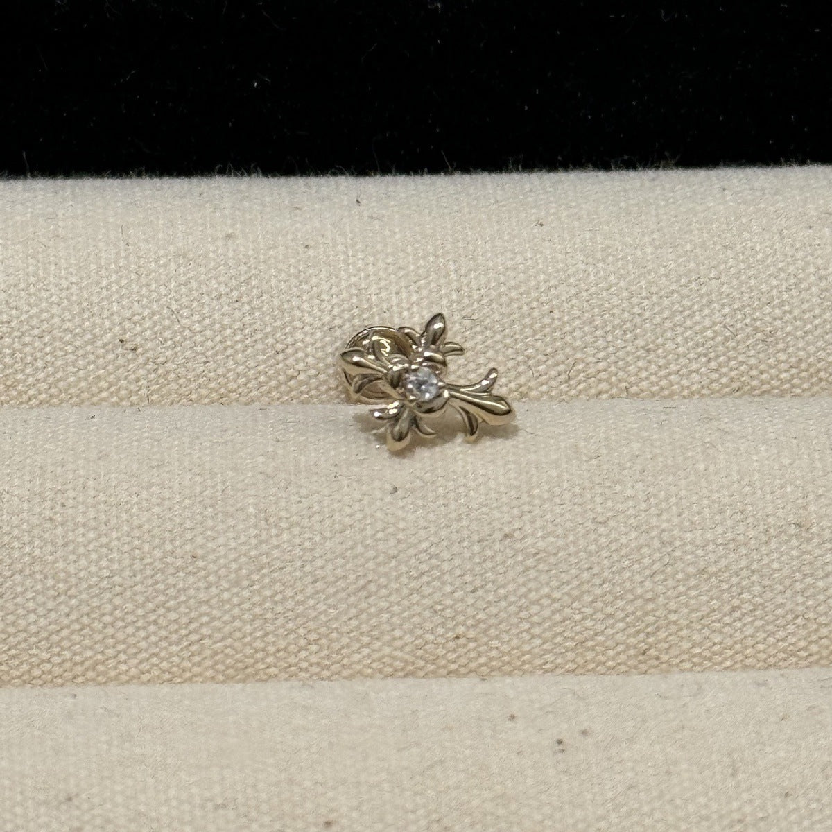 Women's Light Coffee Gold Collection Series Minimalist Zircon Ear Earrings