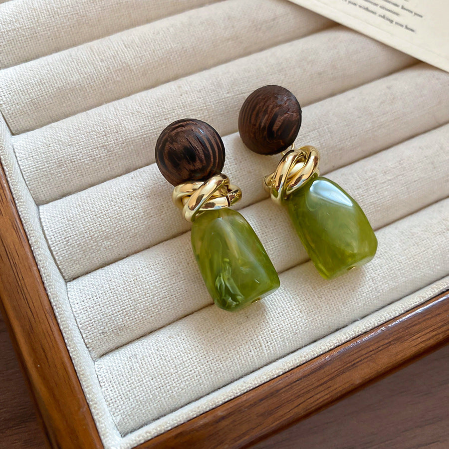 Women's Flower Shell Tassel Light Luxury High-grade Earrings