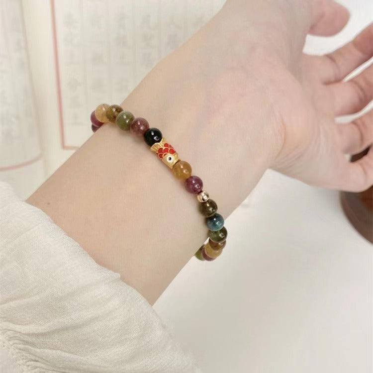 Colorful Tourmaline Personalized Niche Design Life Bracelets