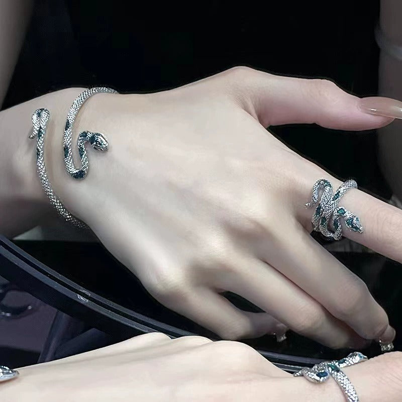 Women's & Men's Niche Snake-shaped Cold Light Luxury Open Unisex Style Personality Bracelets