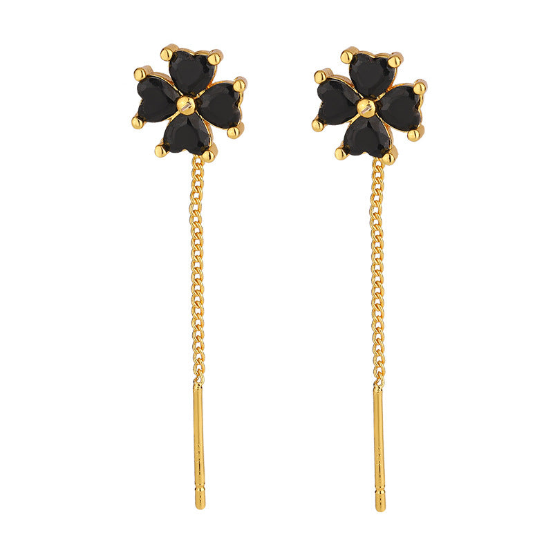 Classy Face Chain Elegant Fashion Long Earrings