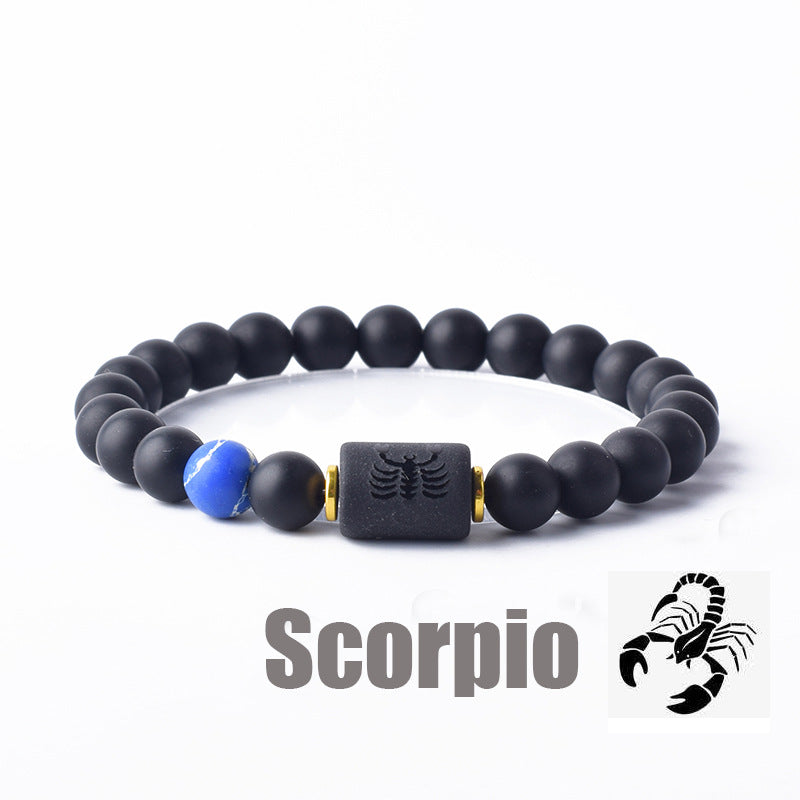 Constellation Natural Stone Beaded Twee Tigereye Bracelet