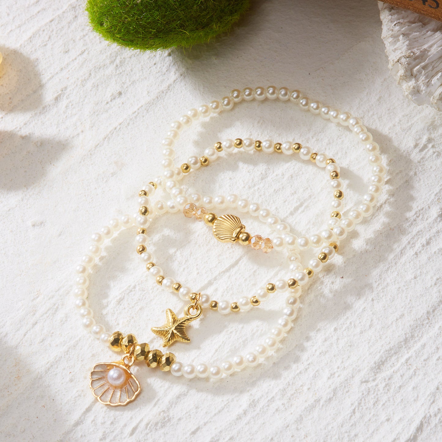 Bohemian Starfish Shell Summer Beach Bead Bracelets