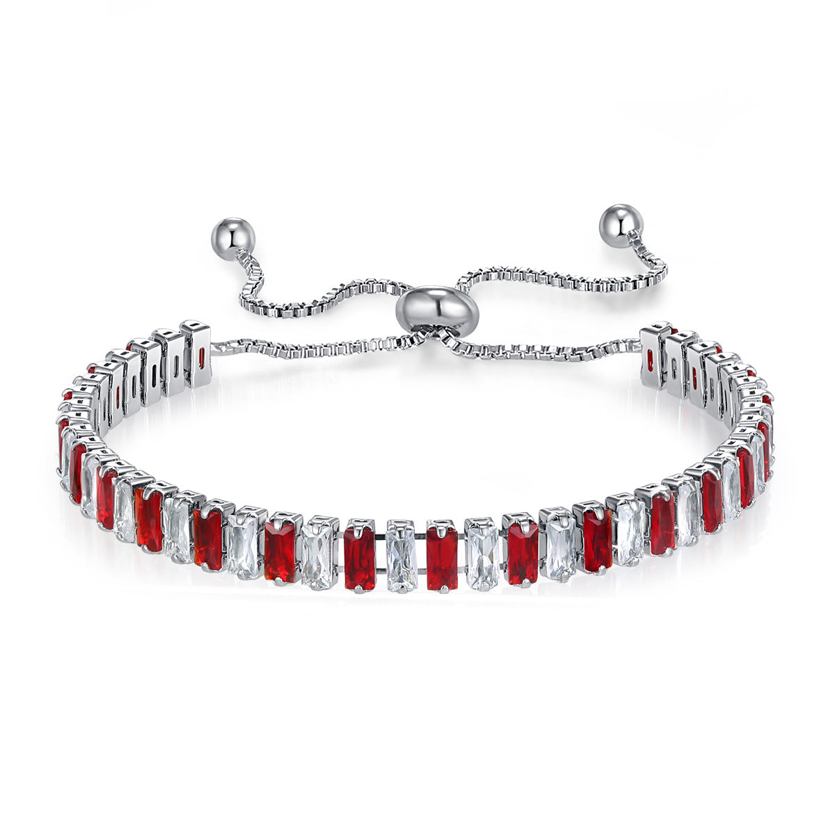 Pretty Female White Gold Plated Zircon Bracelets