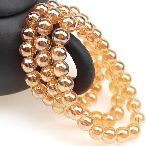 Women's Champagne Buddha Beads Basic Versatile Style Bracelet
