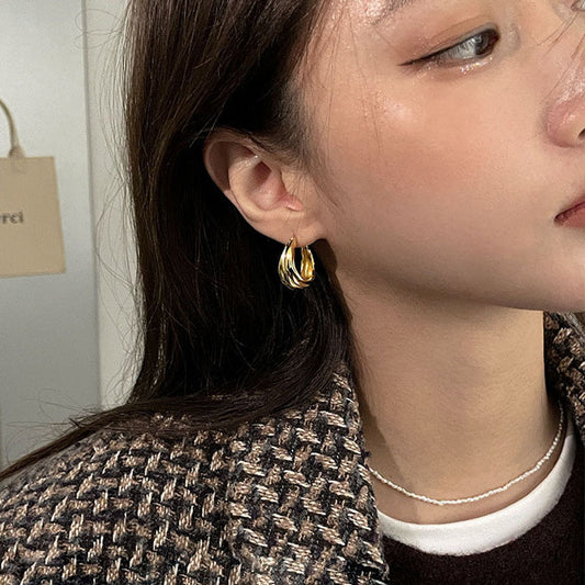 Women's Cold Style Ear Clip High-grade Eardrops Earrings