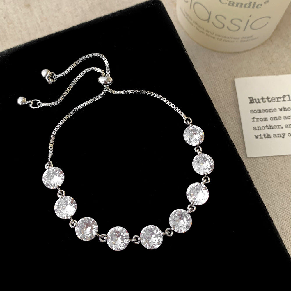 Women's Inlay Fritillary Four-leaf Flower Pull-out Light Luxury High-grade Bracelets
