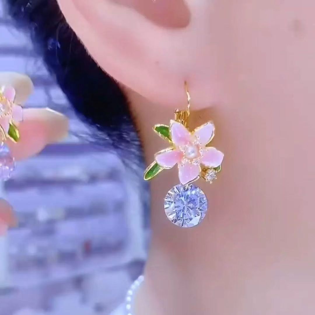 Flower Ear Clips Fashion Spring High Stud Earrings