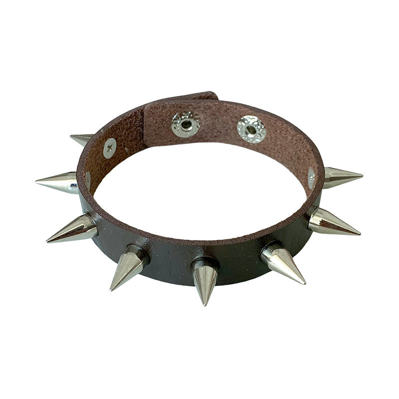 Punk Trendy Unique Rivet Couple Leather Rock Gothic Bracelets
