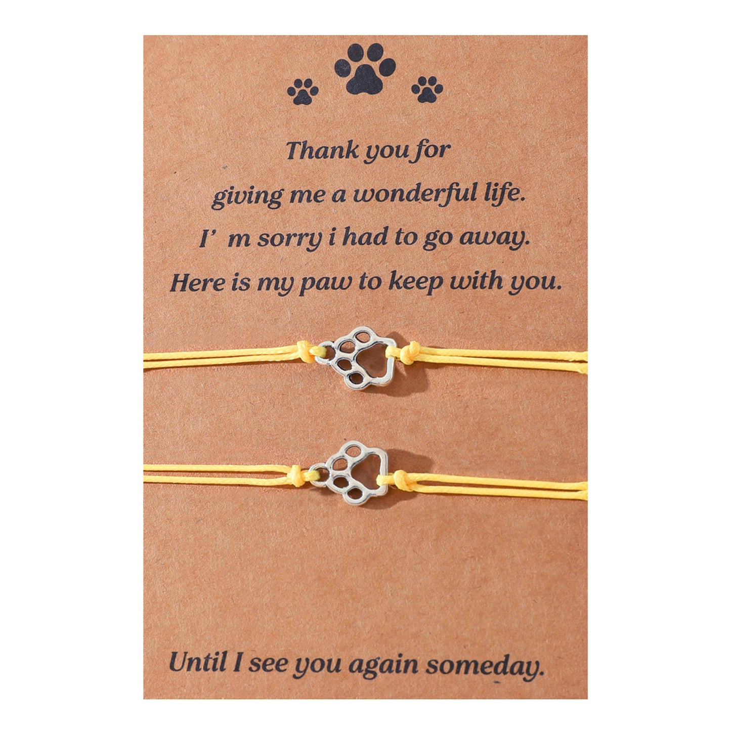 Creative Line Cat's Paw Mark Hand-woven Blessing Friendship Bracelets