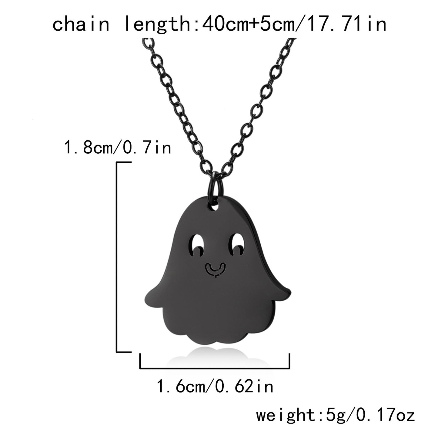 Element Titanium Steel Pumpkin Head Ghost Necklaces