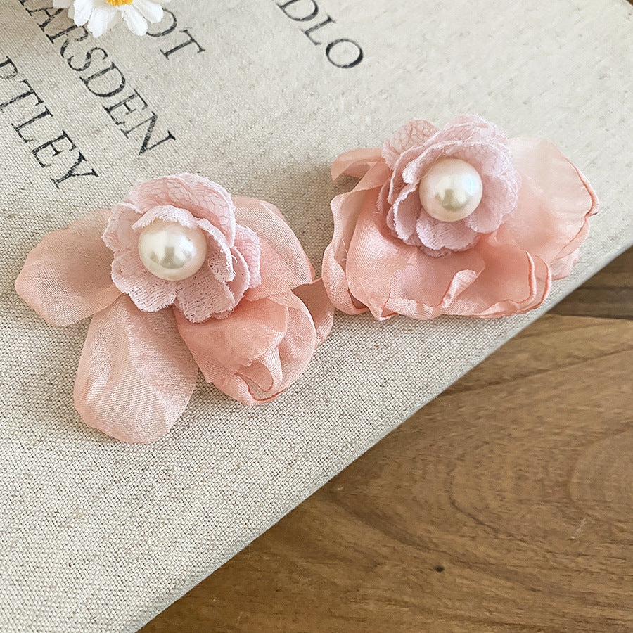 Palette Niche Design Sunflower Flower Female Vacation Style Stud Earrings