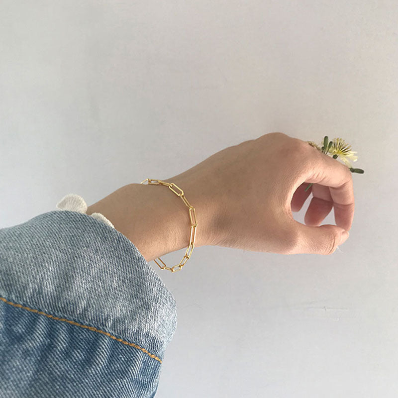 Women's Simple Cold Style Girlfriends Alloy Metal Bracelet