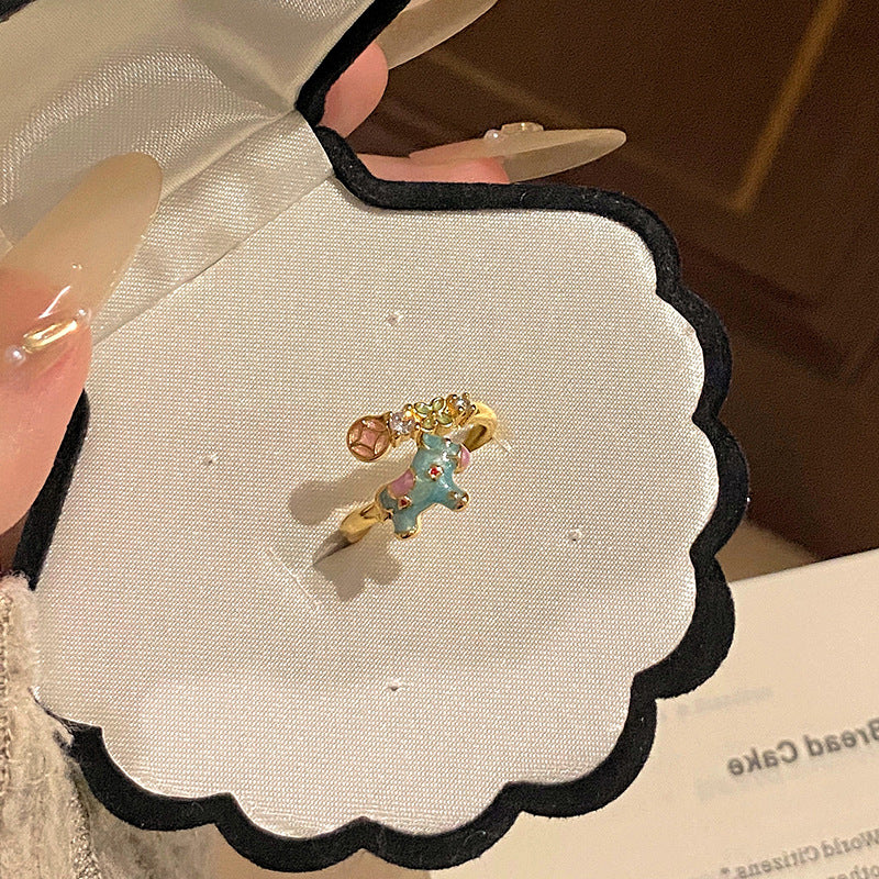 Female Light Luxury Minority Quiet Butterfly Ring