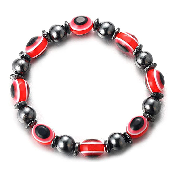 Haematite Eye Gift For Ladies Hematite Spacer String Beads Stretch Bracelet