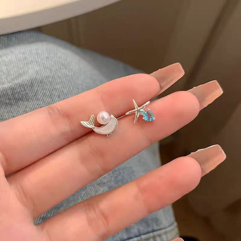 Back Four Stars Female Design Sense Rings