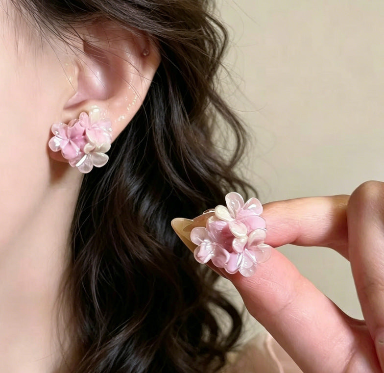 Women's Minority Design Fashionable Flower Light Luxury High-grade Temperament Earrings