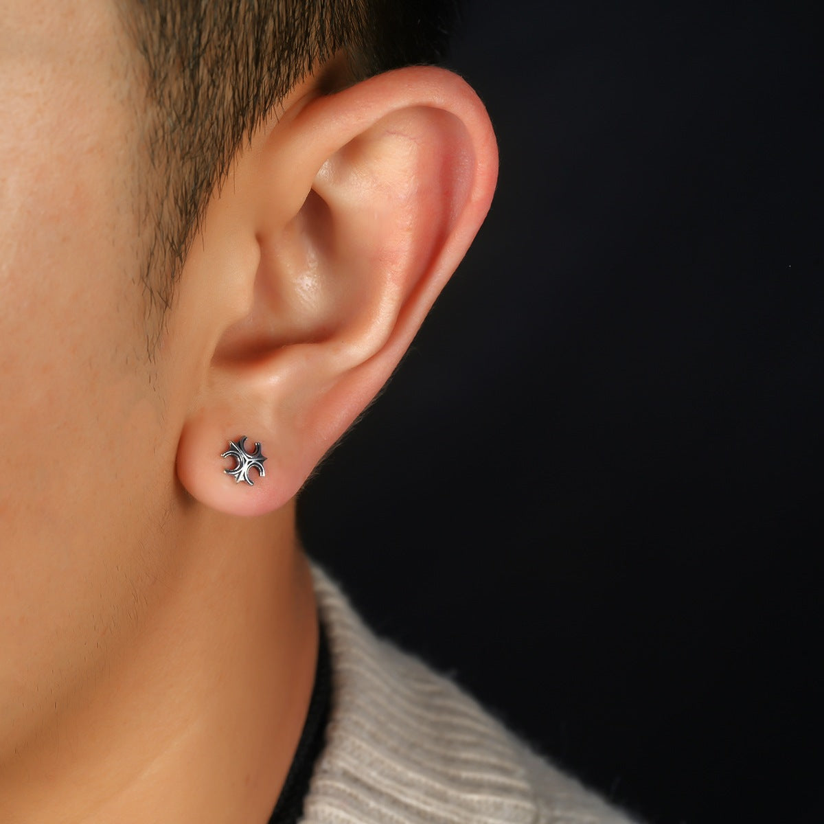 Male Niche Hip Hop Trend Female Affordable Luxury Fashion High Stud Earrings